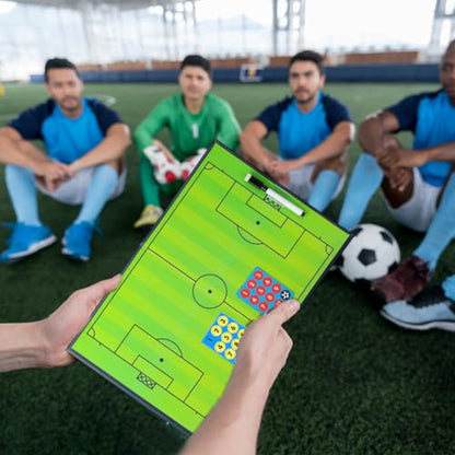 Football Tactic Board, Soccer Coaching Marker Board with Magnets, 2pcs Whiteboard Marker, Eraser