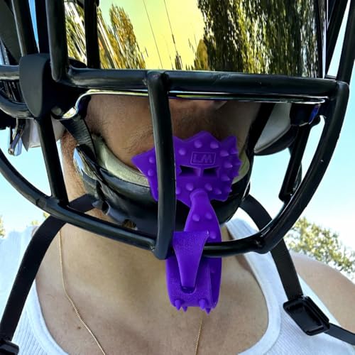 Loudmouth 3D SpikeSurge Football Mouth Guard with Strap, Fits Adult & Youth, Mouth Guard Football Accessories (Frog Dark Purple) - color: Frog Dark Purple