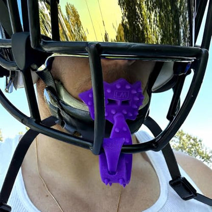 Loudmouth 3D SpikeSurge Football Mouth Guard with Strap, Fits Adult & Youth, Mouth Guard Football Accessories (Frog Dark Purple) - color: Frog Dark Purple