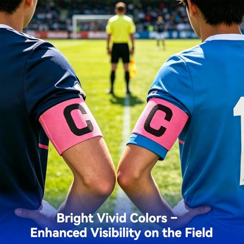 Cyrank 10PCS Captain Armbands, Adjustable Leader Armband Elastic Football Soccer Captain Bands Outdoor Football Player Bands for Adult Youth Soccer Volleyball Team
