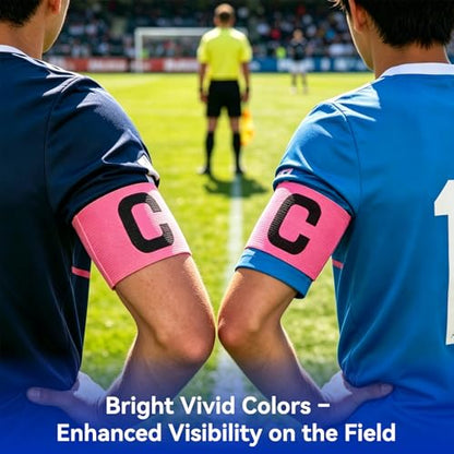 Cyrank 10PCS Captain Armbands, Adjustable Leader Armband Elastic Football Soccer Captain Bands Outdoor Football Player Bands for Adult Youth Soccer Volleyball Team