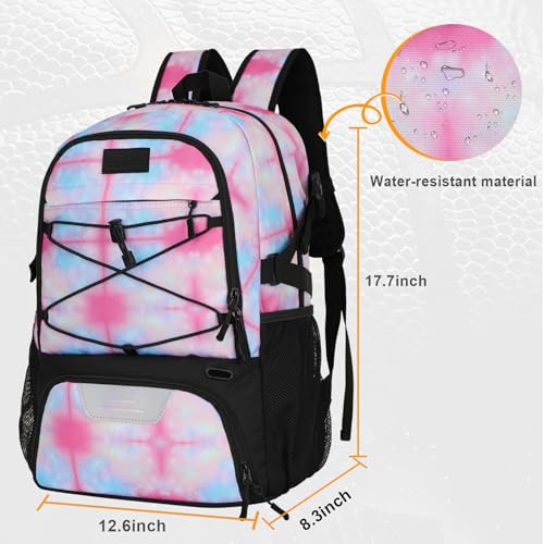Goloni Soccer Backpack,Basketball Backpack with Ball Compartment & Shoe Compartment,Backpack for Basketball,Soccer - color: Dyeing