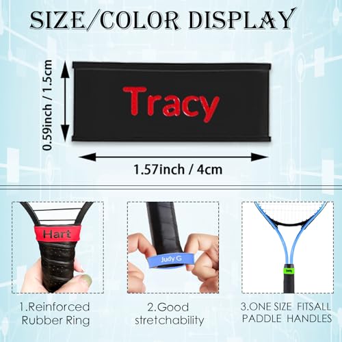 Pickleball Name Bands for Paddles 2PCS Silicone Pickleball Paddle Name Bands Personalized Engraved on Racket Racquetball Ping Pong Paddle, Bicycles Handles - color: 1 PCS