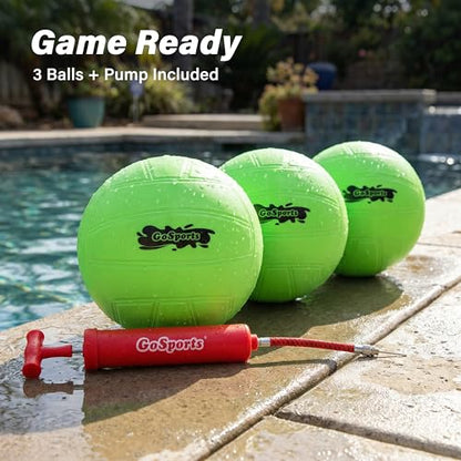 GoSports Water Volleyball 3 Pack Great for Swimming Pools or Lawn Volleyball Games - style: Green Volleyballs - 3 Pack