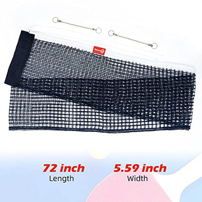 Sanung C-X1 Table Tennis Net Set, 2 Pieces Ping Pong Mesh Net with Chain for Indoor and Outdoor Training Competition Use, Easy to Set Up, Navy Blue