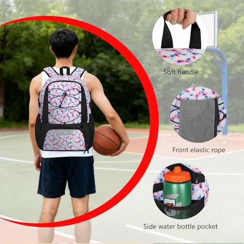 Goloni Basketball Backpack,Large Sports Bag with Ball Compartment & Shoe Compartment,Basketball Bag Fit Volleyball, soccer,Gym - color: Fireworks Display
