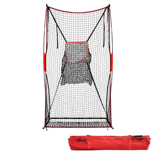Football Kicking Net for Quarterback Training - 3x6FT Passing Accuracy Trainer with Bonus Detachable Center Throwing Target Pocket - Portable for Backyard Practice