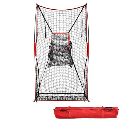 Football Kicking Net for Quarterback Training - 3x6FT Passing Accuracy Trainer with Bonus Detachable Center Throwing Target Pocket - Portable for Backyard Practice