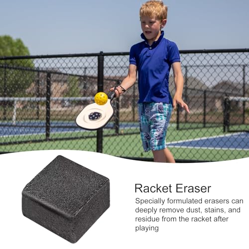 Carbon Fiber Paddle Cleaner - 5x5x2.5cm Racket Eraser, picklebal Paddle Eraser Dust Remover, Soft Rubber Dirt Racket Scrubber | Professional-Grade Paddles Maintenance Tool for picklebal and Table Te - color: A: Square
