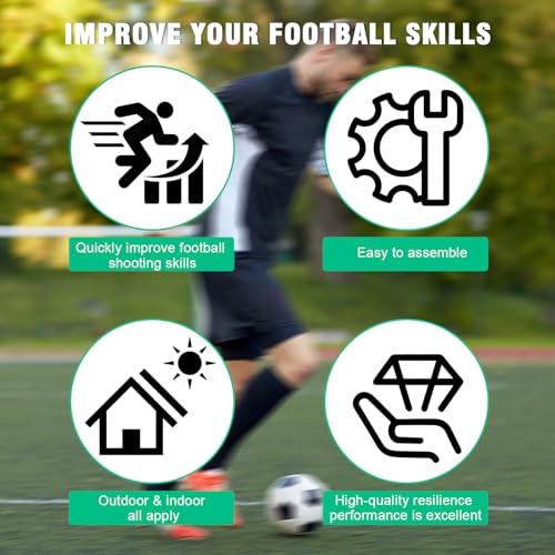 Soccer Rebounder Board, 2-Angles 2 Surfaces Portable Passing Board, Rebound Board, Soccer Wall for Backyard, Enhanced Rebound Performance for Passing & Reaction Skills - Soccer Training Equipment