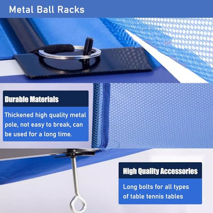 Table Tennis Ball Catch Net Table Tennis Catch Net-Attaches to Ping Pong Table, Practice Net for Ball Collection During Table Tennis Robot, Serve or Multi-Ball Training