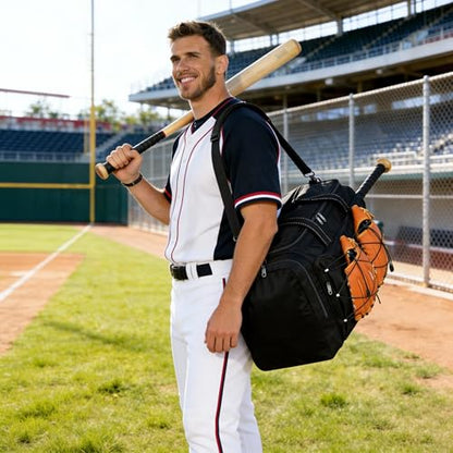 MATEIN Extra Large Catchers Gear Bag, 90 L Baseball Bag with Vented Shoes Compartment and Bat Holder for Baseball Equipment, Softball Duffle Fits Batting Mitten, Tball Gear, Helmet for Adult Men