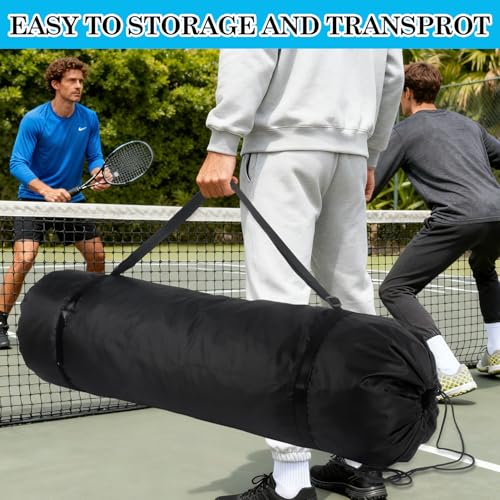 Klmnop Pickleball Net Storage Bag - Portable Drawstring Duffle Carry Bag for Pickleball Net System, Heavy Duty Replacement Holder for Indoor Outdoor Driveway Backyard Court Equipment, No Net
