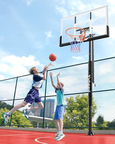 Yohood 18" Basketball Rim, Heavy Duty Solid Steel Rim for Wall Mount & Hoop Replacement, Double Spring Basketball Rim with All Weather Net, More Compatible Multi-Hole Design