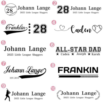 Personalized Mini Baseball Bat 18″Custom Wooden Bat Engraved Name Logo Number Customized Mini Bats for Tee Ball Small Training Baseball Gifts for Teams, Little League, Players,Games - color: Wood