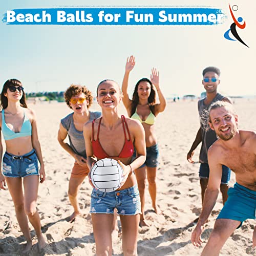 Jerify 12 Inch Inflatable Volleyball Beach Ball Pool Ball Volleyball Party Supplies for Kids Adults Summer Beach Water Swimming Pool Accessories