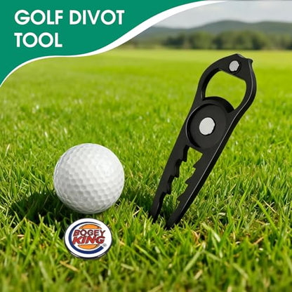 ZZHAO Golf Divot Tool with Magnetic Ball Marker and Tee Height Adjuster, Funny Golf Accessories, Golf Gifts for Men, Gift Wrapping.