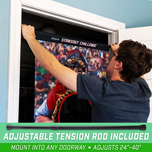 GoSports Football & Baseball Toss Games Available in Football Red Zone Challenge or Baseball Pro Pitch Challenge Choose Between Backyard Toss or Door Hang Targets - style: Door Hang Baseball Toss