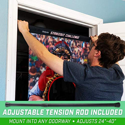 GoSports Football & Baseball Toss Games Available in Football Red Zone Challenge or Baseball Pro Pitch Challenge Choose Between Backyard Toss or Door Hang Targets - style: Door Hang Baseball Toss