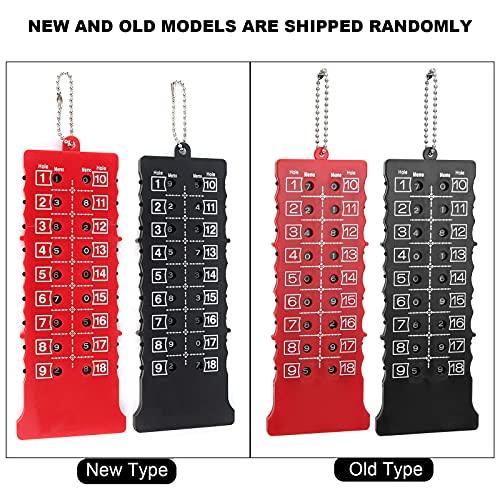 2Pcs 18 Holes Golf Score Card,Golf Stroke Counter Golf Score Card Counter Scoreboard Training Practice Competition Accessory
