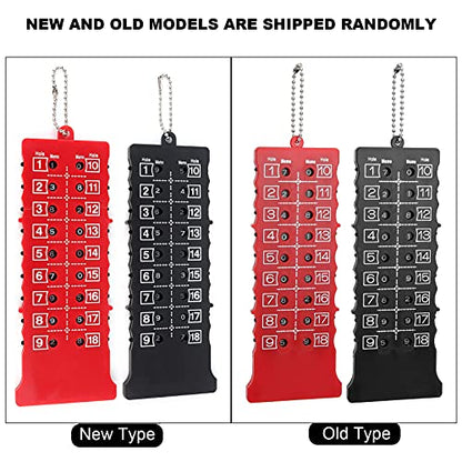2Pcs 18 Holes Golf Score Card,Golf Stroke Counter Golf Score Card Counter Scoreboard Training Practice Competition Accessory