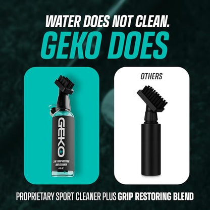 Geko Golf Club Brush and Cleaner System with Magnetic Attachment, Golf Club Cleaning Brush for Grooves, Grips, Irons and Balls