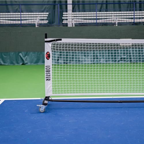 Lobster Sports - Indoor & Outdoor Portable Weatherproof Pickleball Net System with Metal Posts, Official Game Regulation Size, Durable Bag Included