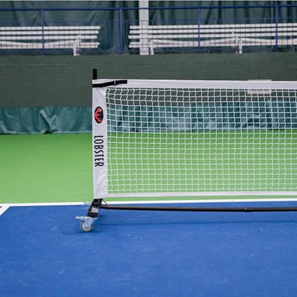 Lobster Sports - Indoor & Outdoor Portable Weatherproof Pickleball Net System with Metal Posts, Official Game Regulation Size, Durable Bag Included