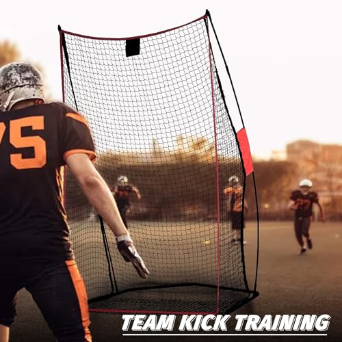 Football Kicking Cage Net - Heavy Duty Portable Training Net with Steel Frame for Backyard Indoor Outdoor Field Goal Training & Punting Passing Kicking Practice - Kids & Adults Use - style: Football Kicking Cage Net
