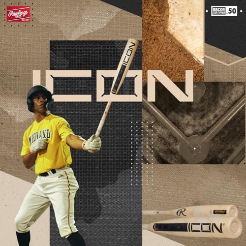 Rawlings | 2025 | ICON Baseball Bat | BBCOR | -3 Drop | 2 5/8' Barrel | 2 Pc. Composite