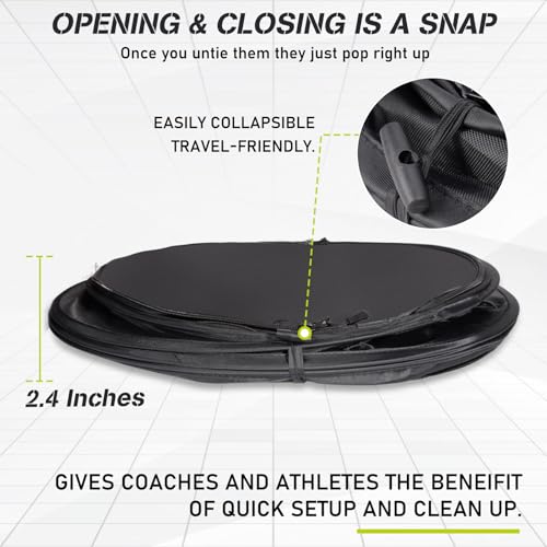 Hikeen Basketball Defender Dummy - Pop Up Safely Simulate Defender - Foldable Training Equipment for Basketball, Soccer, Football and More, 1 Carrying Bag - style: 4 PCS