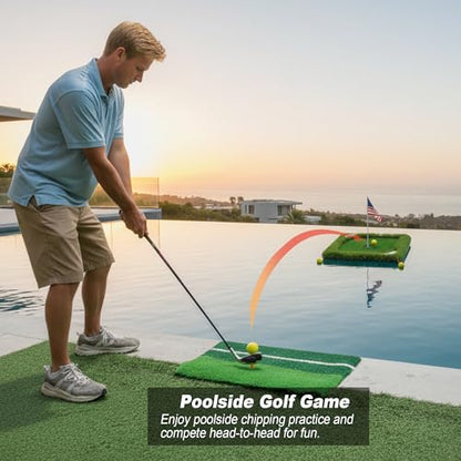 SENSECLUB Foldable Chipping Net & Floating Green, Indoor Golf Practice Chipping Target, Backyard Golf Game & Gifts - style: Floating Chipping Green