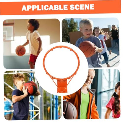 13.78 Inch Steel Basketball Rim - Choose from Fixed or Breakaway - Use for Replacement or Garage Mount