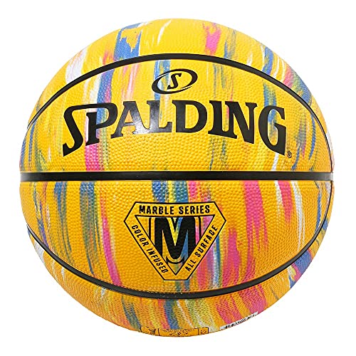 Spalding Basketball Basic No. 7 Rubber Marble - color: marble yellow