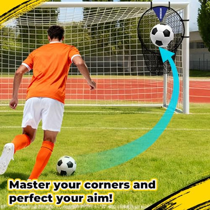 Top Bins Soccer Goal Target(2Pcs) 23.6in Soccer Target Net for Volley, Passing, Shooting Accuracy Practice Soccer Training Equipment with Carry Case