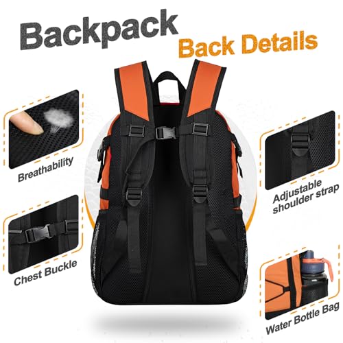 Goloni Soccer Backpack,Basketball Backpack with Ball Compartment & Shoe Compartment,Backpack for Basketball,Soccer - color: Coffee