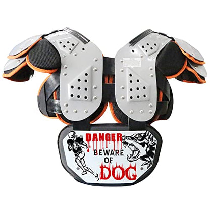 Runxrocy Football Back Plate Rear Back Protector Football Low Back Pad for Adult & Youth Players - size: Youth (Age Under 12), style: New Dog