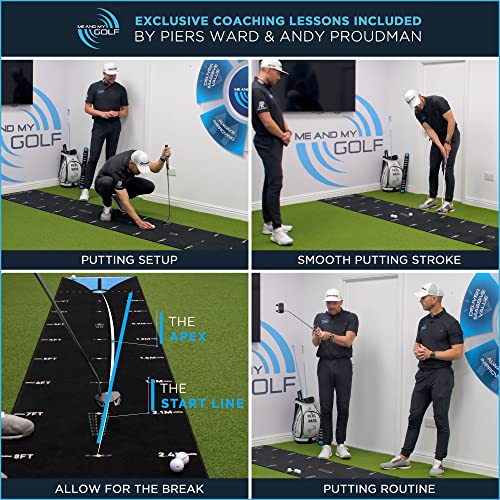 ME AND MY GOLF Breaking Ball Putting Mat - Simulate Breaking Putts at Home - size: 11'2" x 2'2" (L x W)