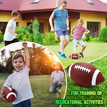 Jerify 12 Pcs Composite Leather Footballs Official Composite Ball Inflatable Football with Pump Indoor Outdoor Football Bulk for Training and Recreational Play - size: Size 6