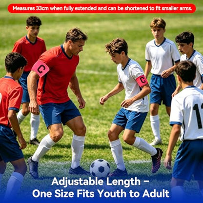 Cyrank 10PCS Captain Armbands, Adjustable Leader Armband Elastic Football Soccer Captain Bands Outdoor Football Player Bands for Adult Youth Soccer Volleyball Team
