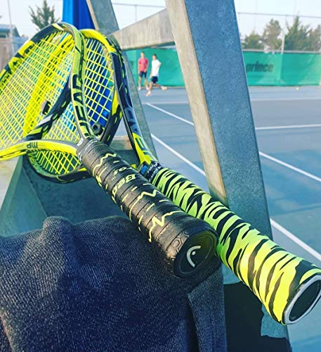ALIEN PROS Tennis Racket Grip Tape – Tac Moisture Feel Tennis Grip – Tennis Overgrip Grip Tape Tennis Racket – Wrap Your Racquet for High Performance - style: 6-Pack Yellow Beats