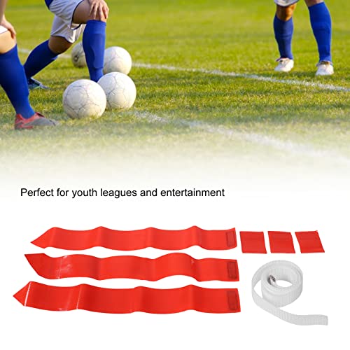 KANASI Football Belt Flag, PVC waist flag set with 3 flags for youth competition training games practices