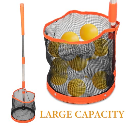 POPETPOP Table Tennis Ball Picker Adjustable 39-Inch Long Handle Lightweight Sports Ball Collector Convenient Table Tennis Tool for Practice and Game