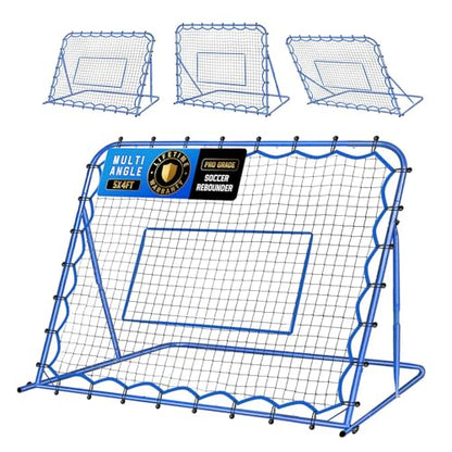 Soccer Baseball Rebounder Net, Soccer Goal Net, Volleyball Softball Rebound Pitchback Net Quick-Switch Angle Training for Control, Passing Practice, Bounce Back Rebounder Goals Gifts Trainer Equipment - size: 5FTx4FT