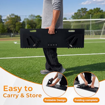 HDPE 3-in-1 Soccer Rebounder Board,Foldable & Portable Soccer Training Rebounder for Indoor Outdoor Training