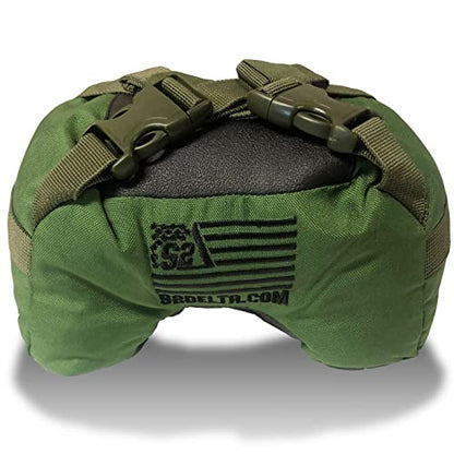 S2Delta PRS Large Shooting Rest - C-Shape, Prone, Front or Rear Bag for Precision Shots Off Barricades - color: Green