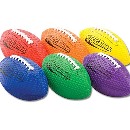EZ Grab Junior Multicolor Footballs (6-Pack)