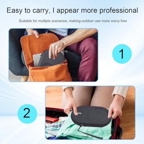 Carrying Case for Ping Pong Paddles/Table Tennis Paddles, Hard Protecitve Bag with Adjustable Wrist Strap, Compact Design Portable Lightweight (Case Only) - color: Black