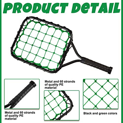 Meooeck Baseball Fungo Racket for Light Weight Bat Racket 12 oz Fungo Bat Baseball Softball Training Equipment for Coaches Youth Parents Drills Control and Accuracy Practicing, Black Green