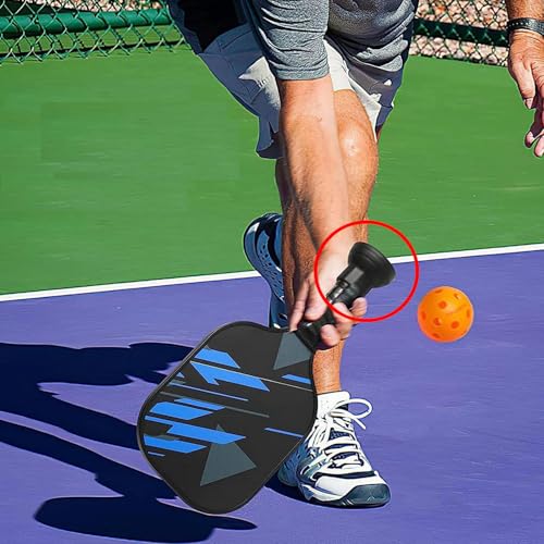2-Pack Soft Rubber Black Pickleball Ball Pickers, Pickle Ball Retrievers, Suitable for All Standard Pickleball Paddles Grip